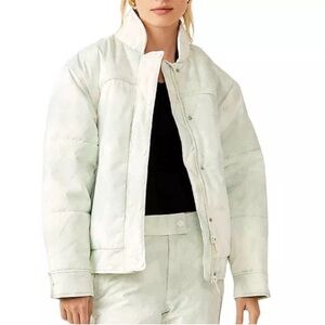 FP Movement Small Bunny Slope Printed Puffer Ski Jacket in Mountain Mist